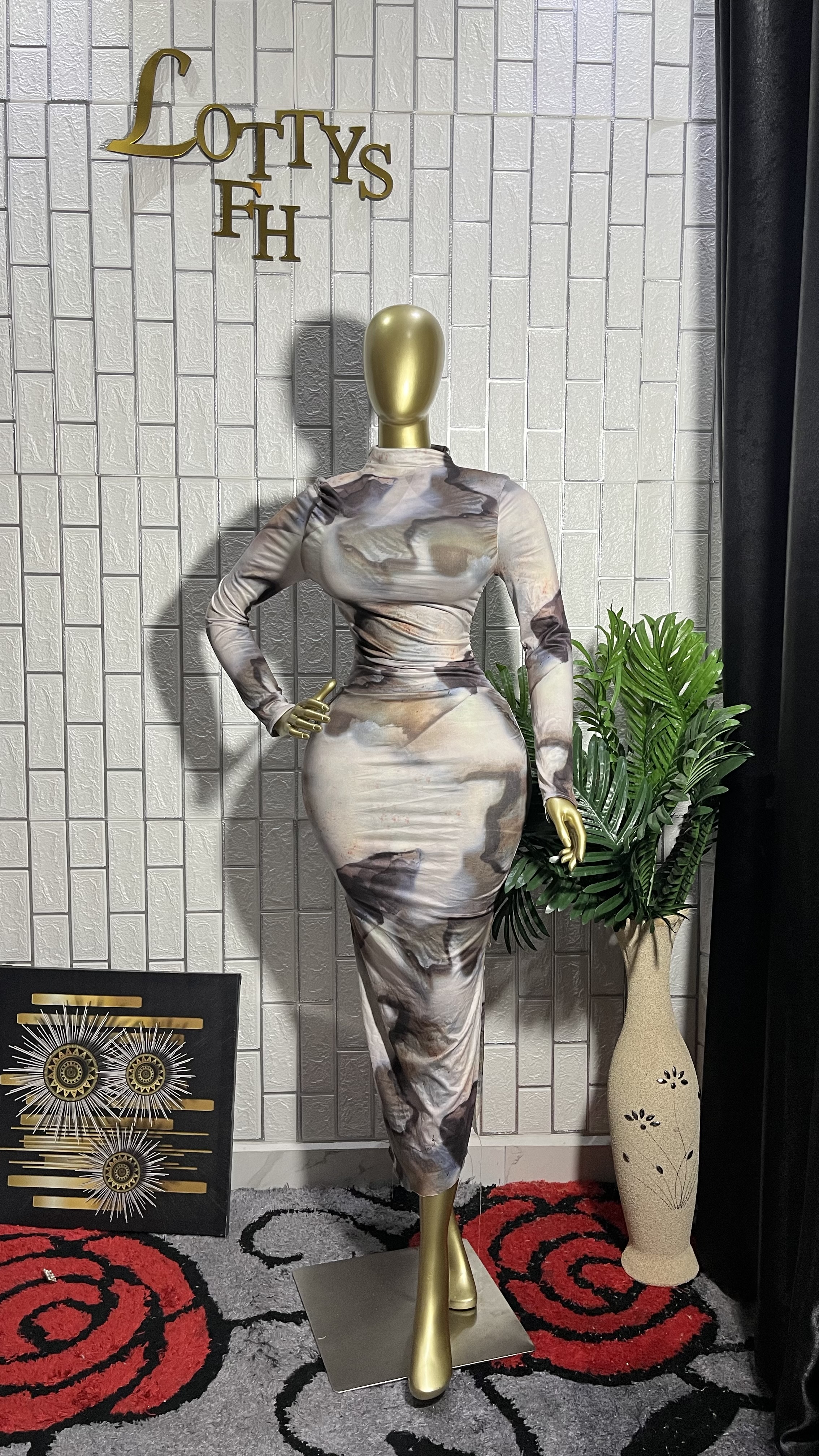The marble muse bodycon maxi