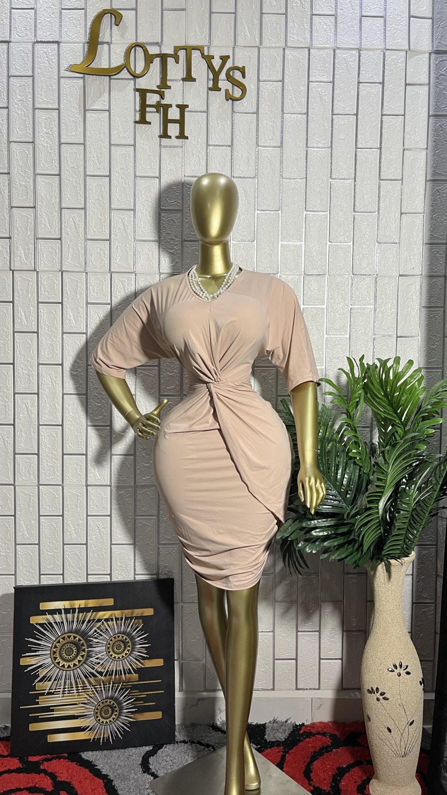 The NUDE LUXE Twist Front Dress