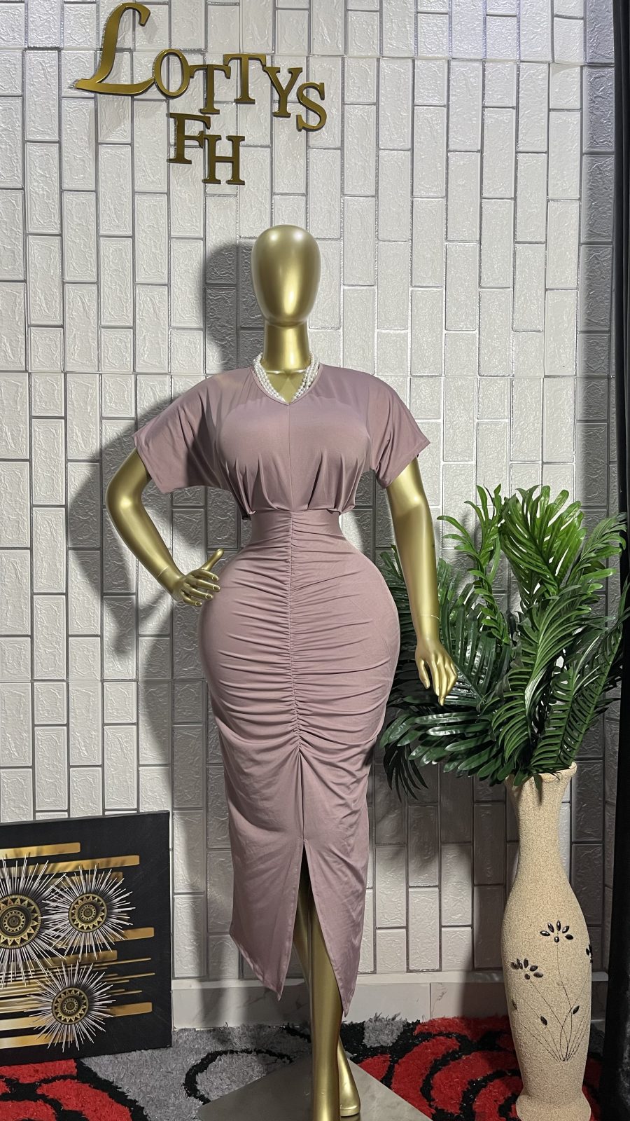 The MAUVE MODEST Goddess Dress