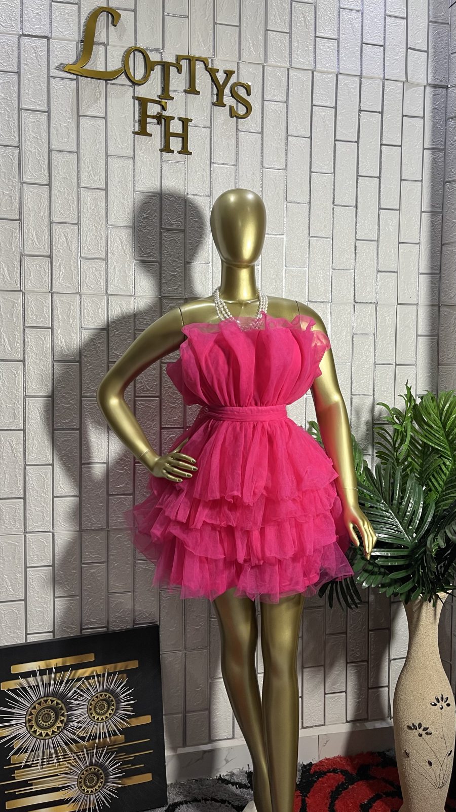 The PINK PUFF Princess Ruffle  Dress