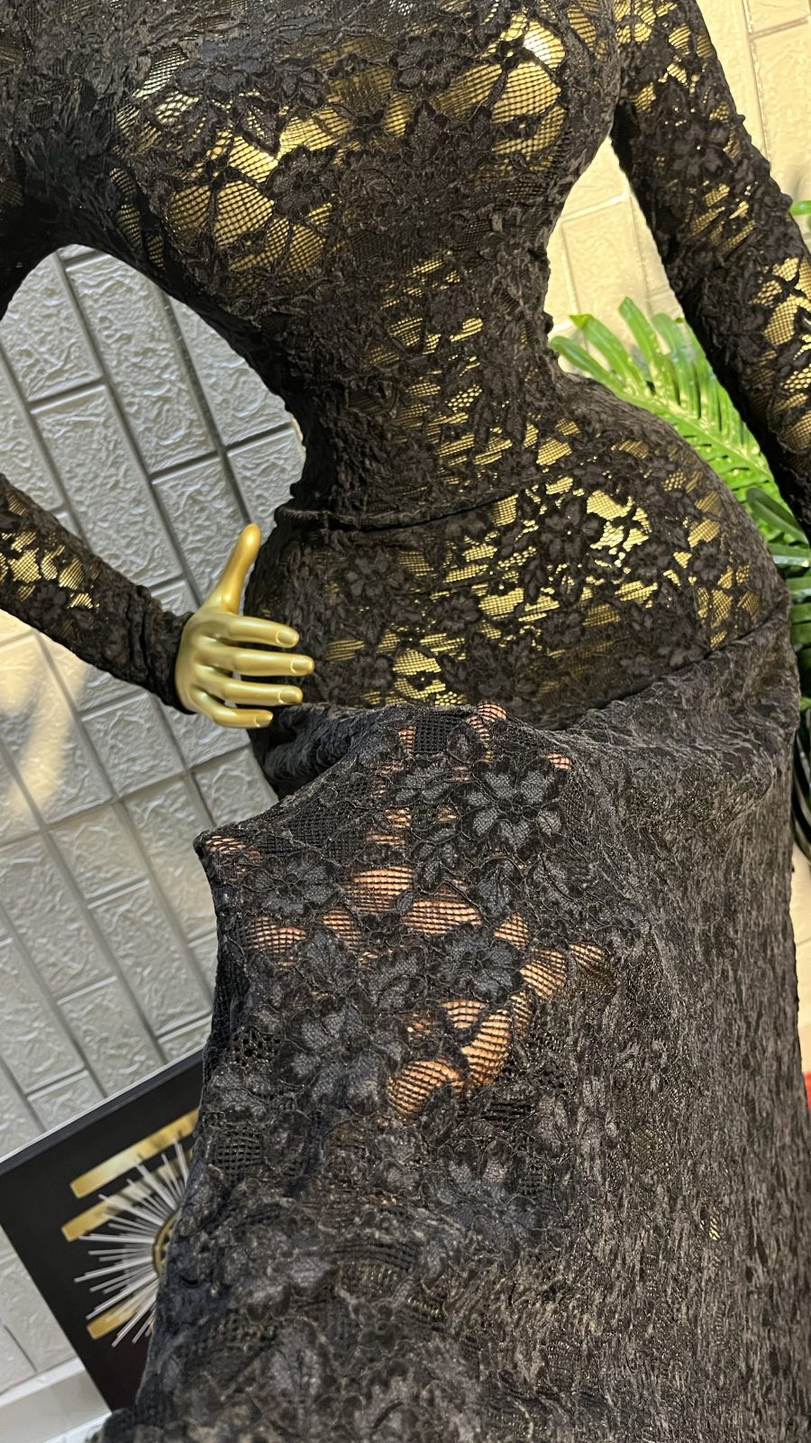 The NOIR LACE Goddess Dress