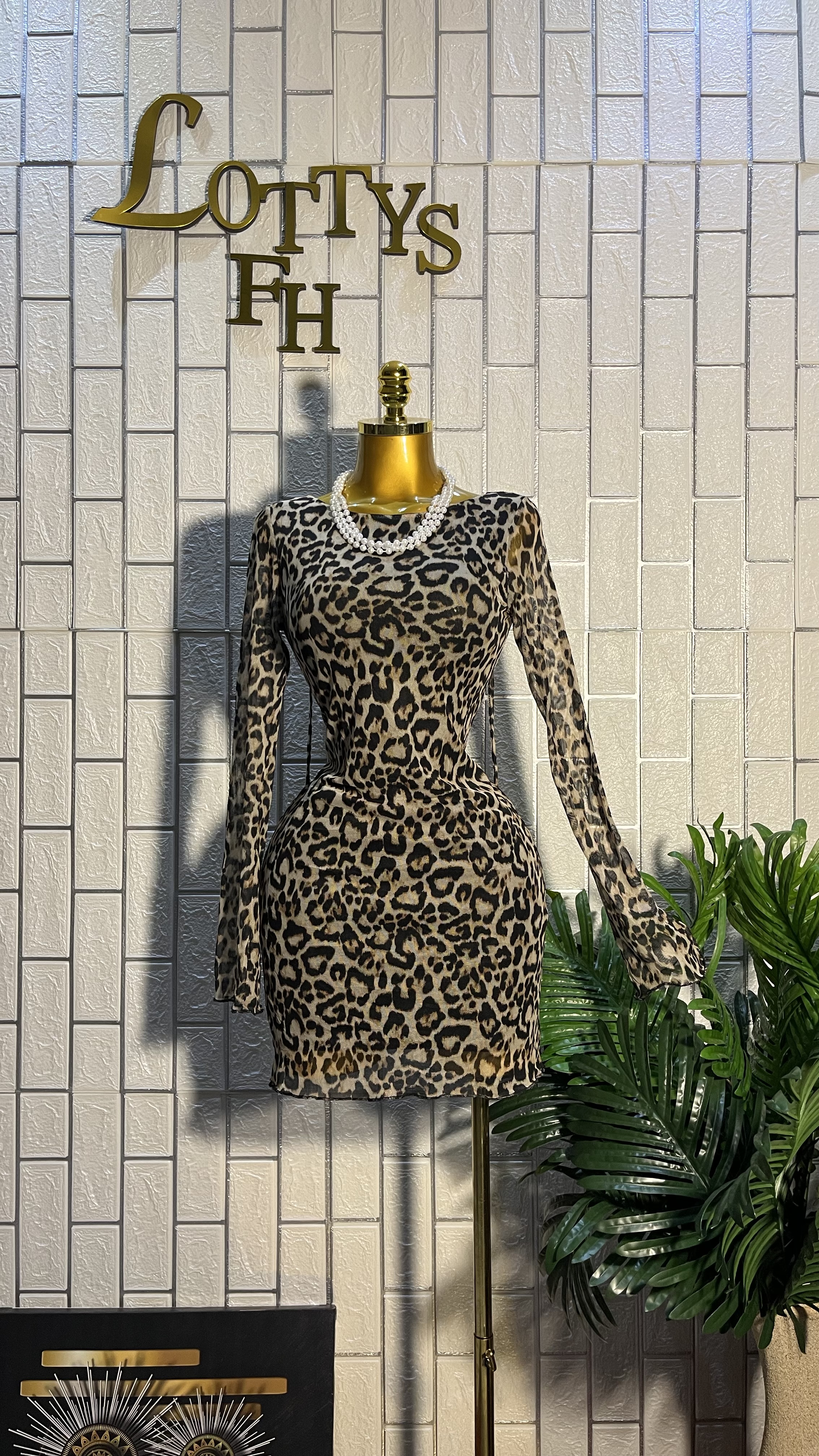 Cheetah Queen Backless Dress