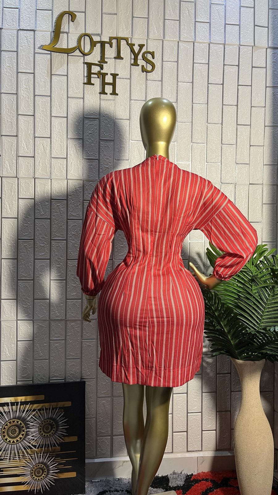 The RED PINSTRIPE Bossy Mini Dress