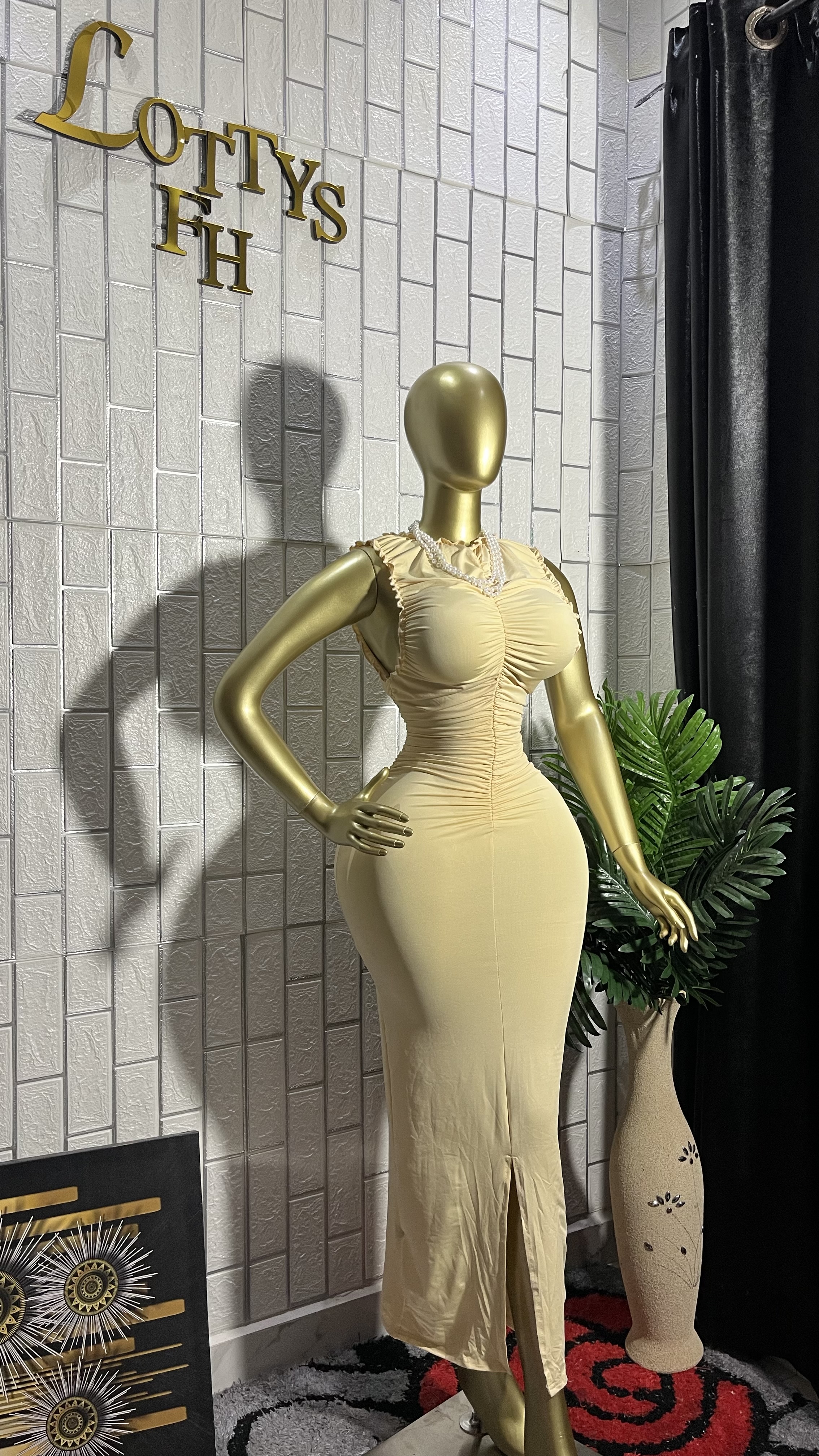 The BUTTER YELLOW RUCHED Goddess