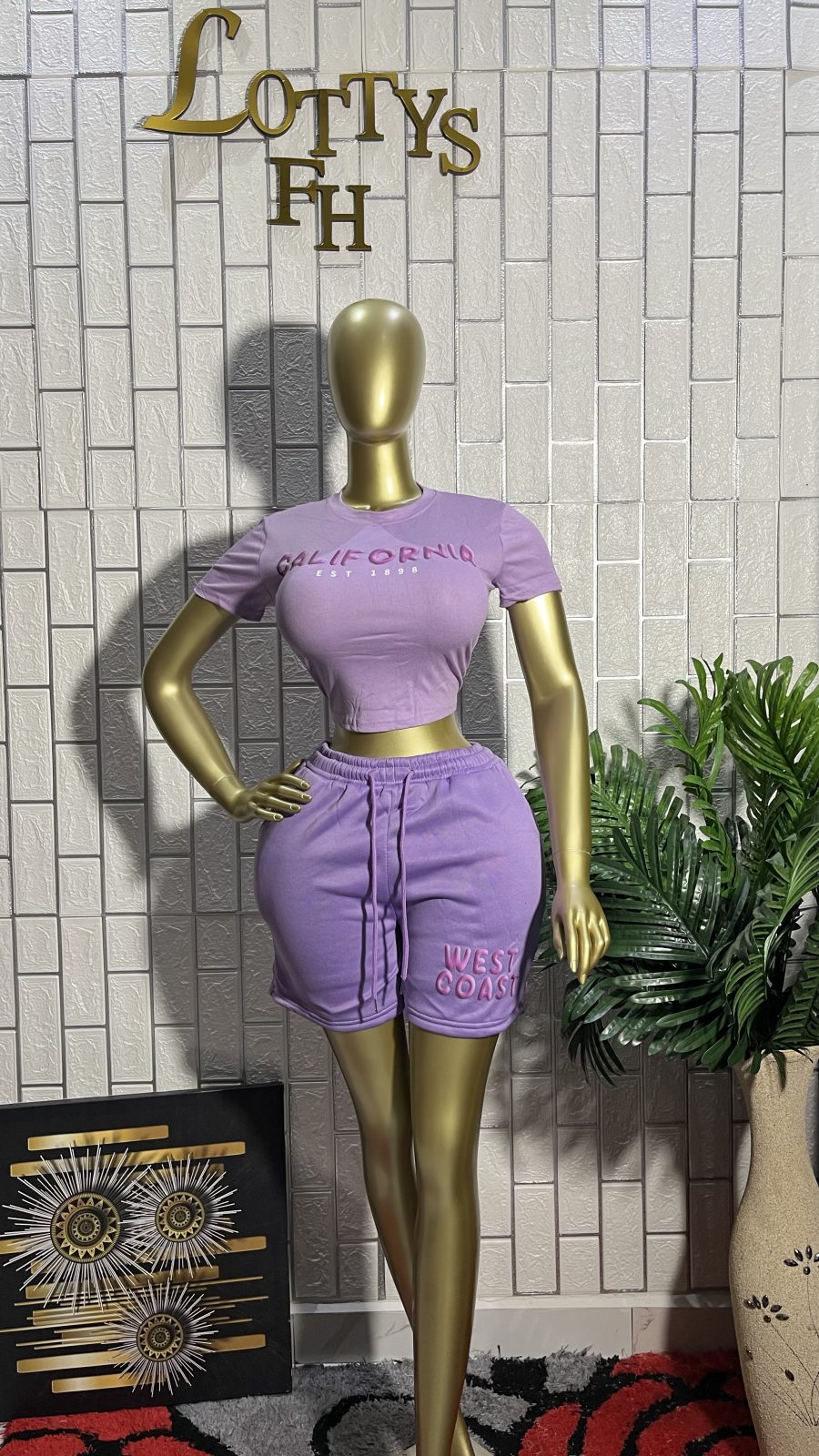 The CALI BABE West Coast Shorts Set - Lilac