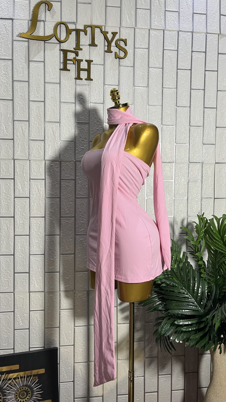 The BUBBLEGUM BLISS Scarf Tube Dress