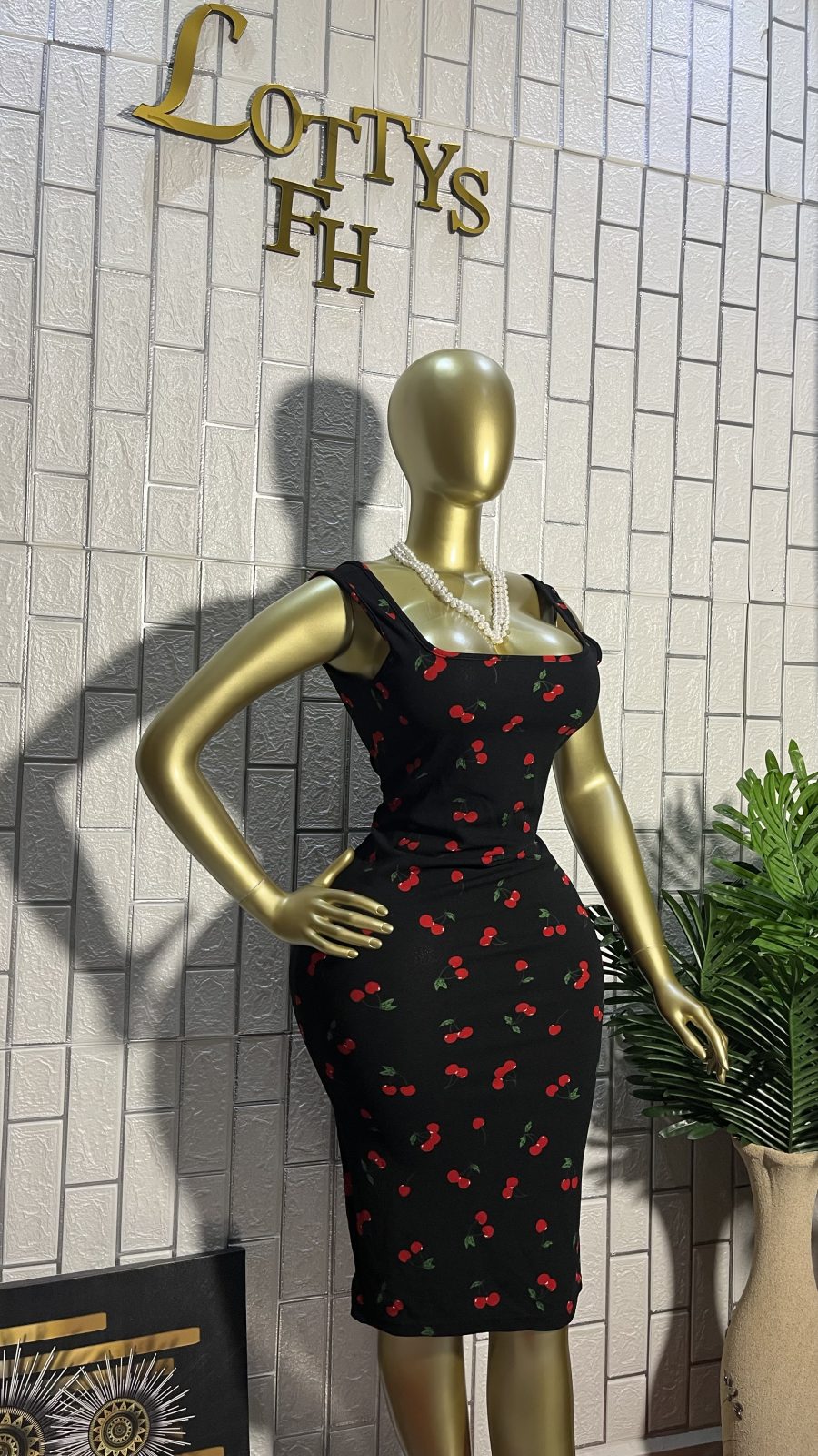 The CHERRY POP Sweetheart Midi Dress