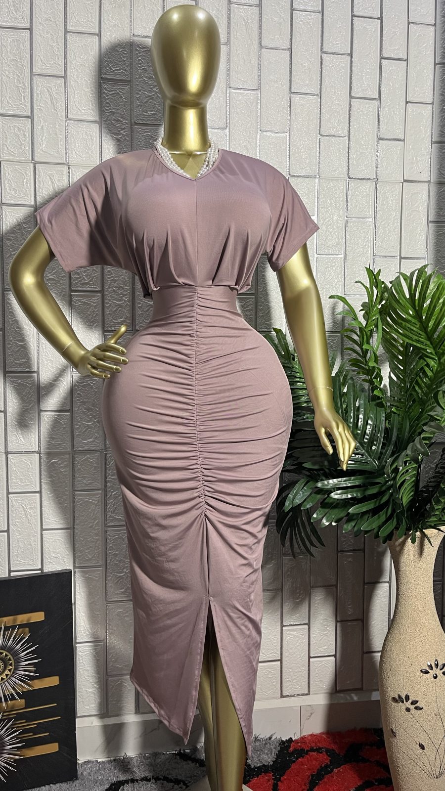 The MAUVE MODEST Goddess Dress