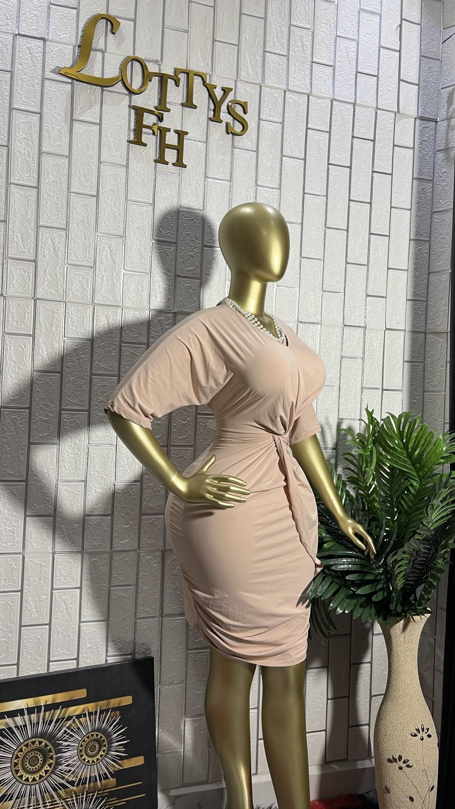 The NUDE LUXE Twist Front Dress