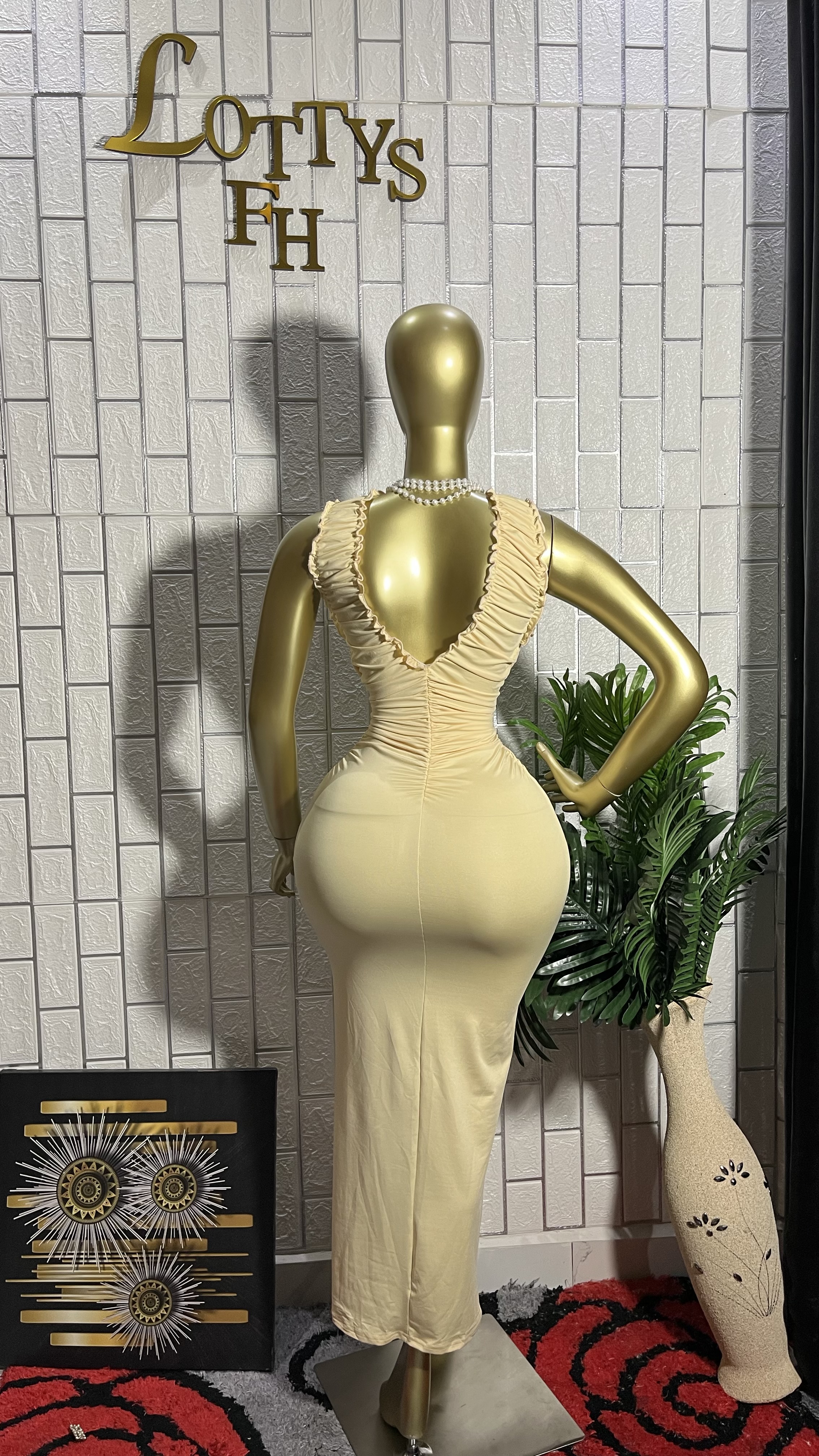 The BUTTER YELLOW RUCHED Goddess