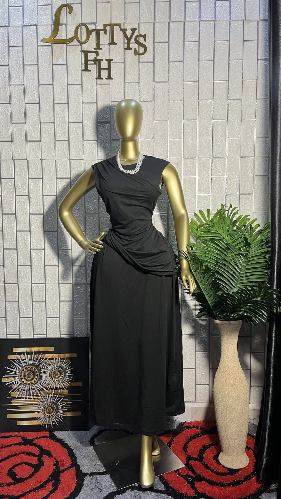 The BLACK DRAPE Luxe Maxi Dress