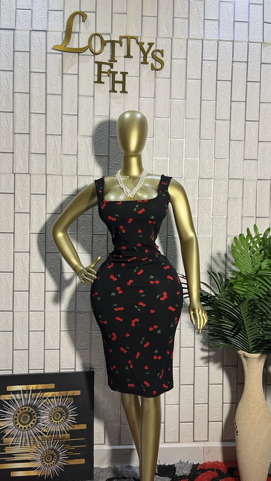 The CHERRY POP Sweetheart Midi Dress