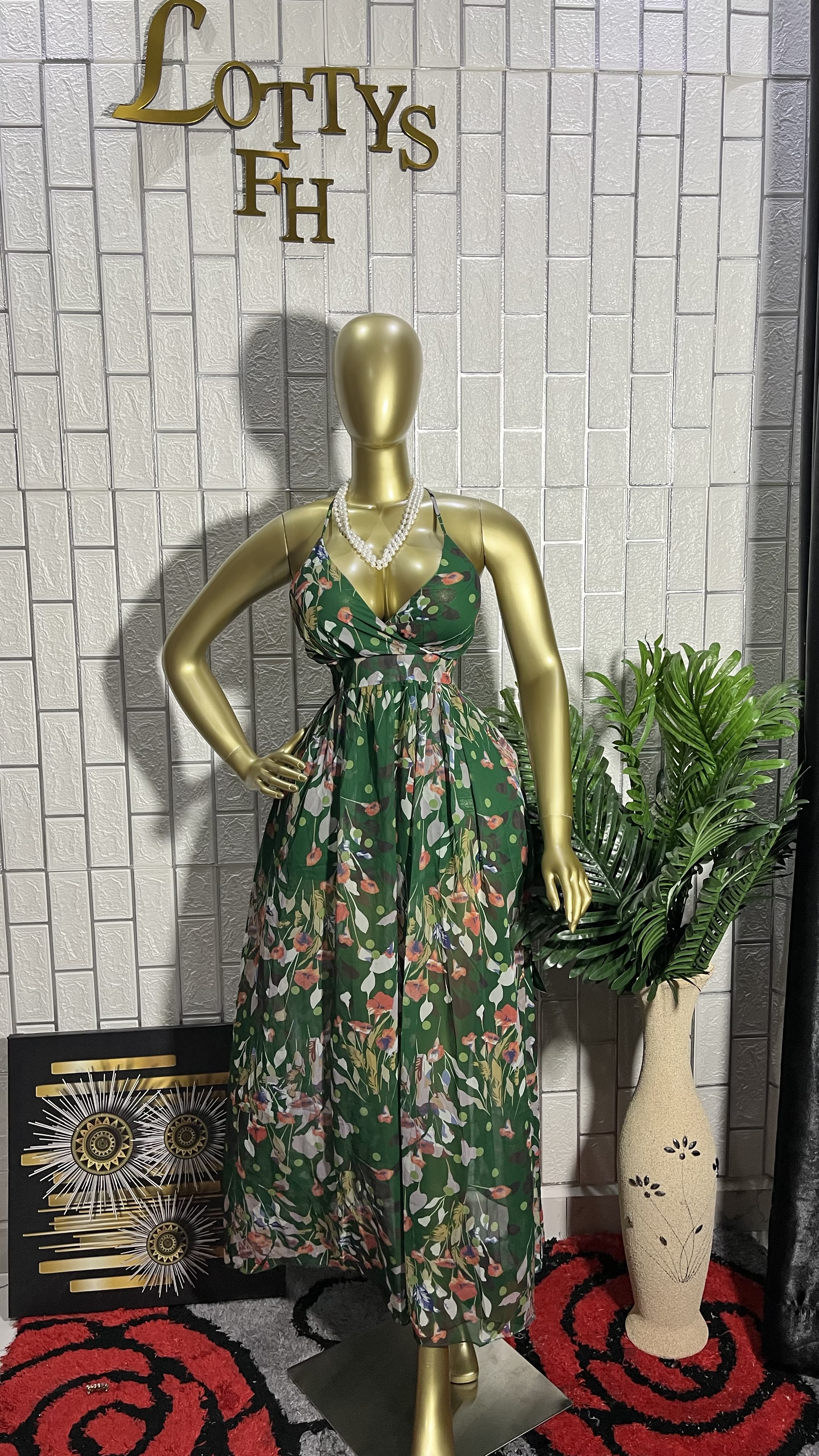 The green ISLAND BLOOM Maxi