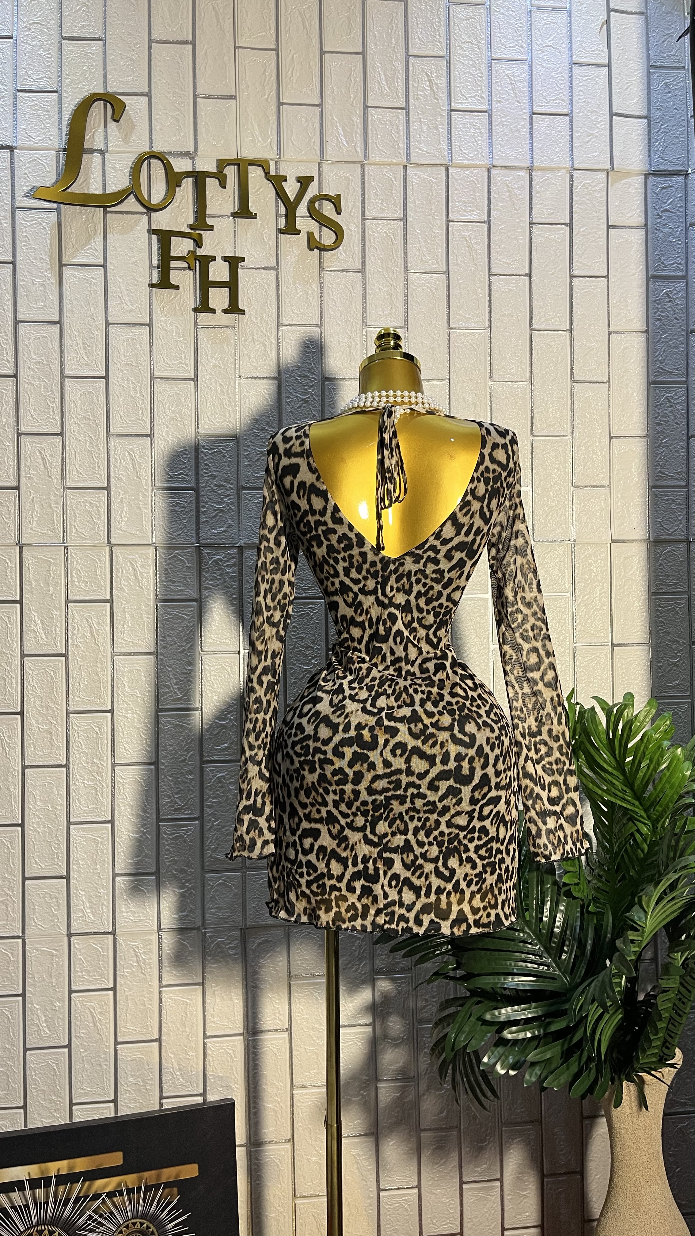 Cheetah Queen Backless Dress