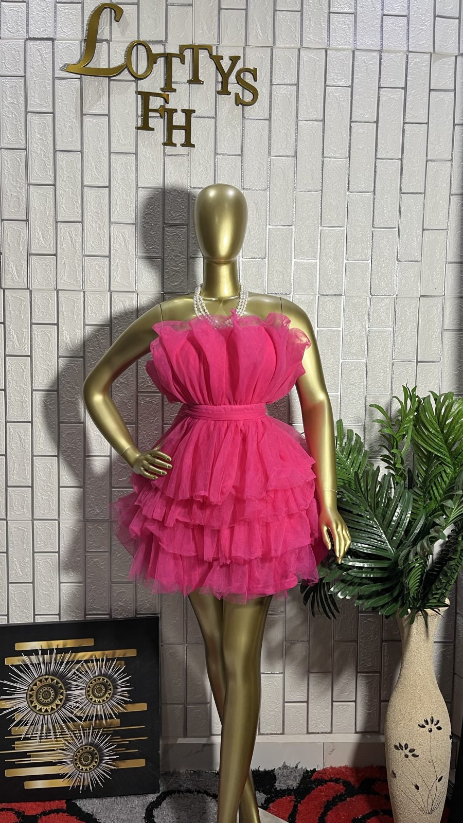 The PINK PUFF Princess Ruffle  Dress