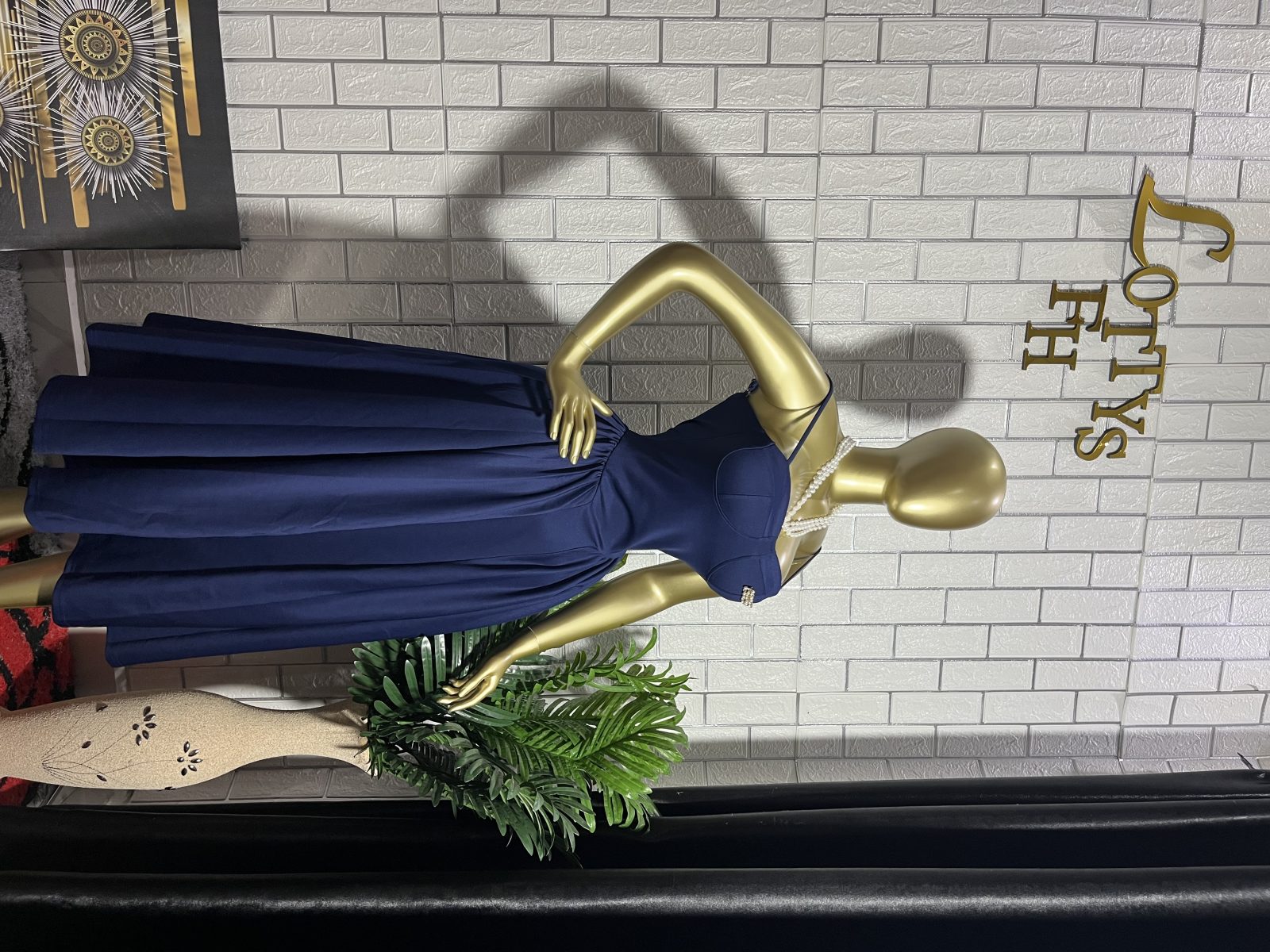 The NAVY ROYALTY Midi Dress