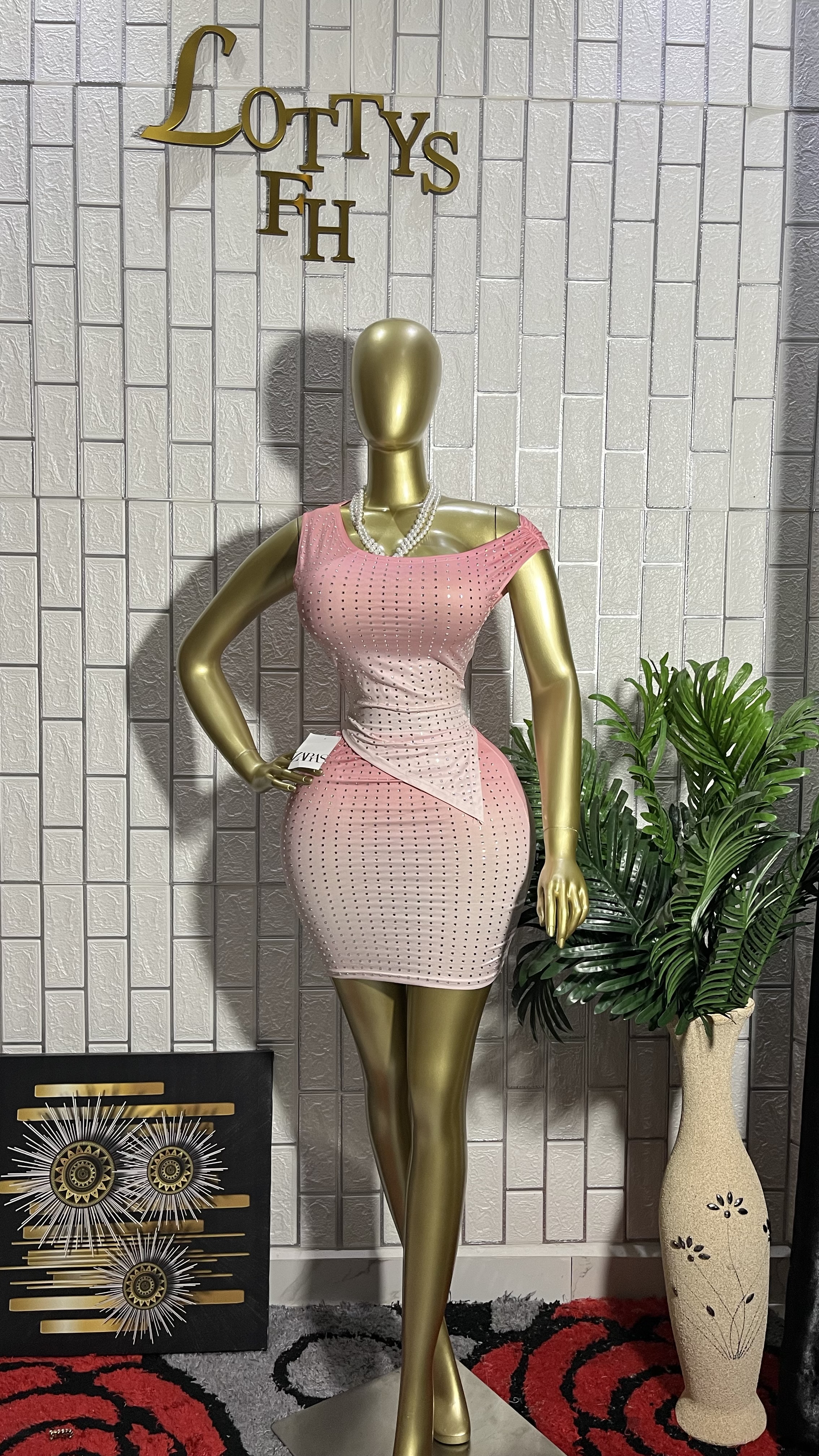 Pink  diamond sparkle mini
