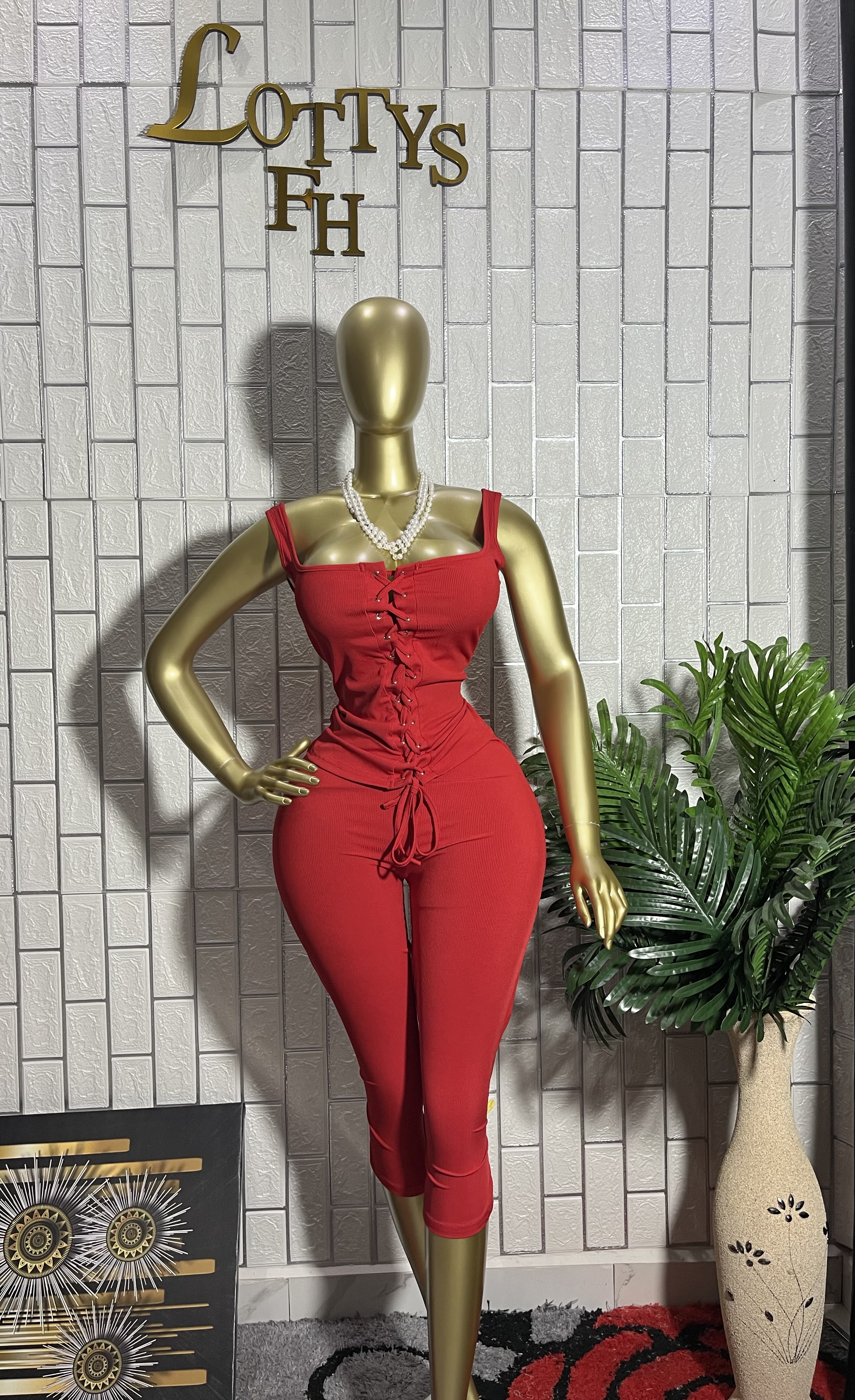 Cherry Bomb Lace-Up set