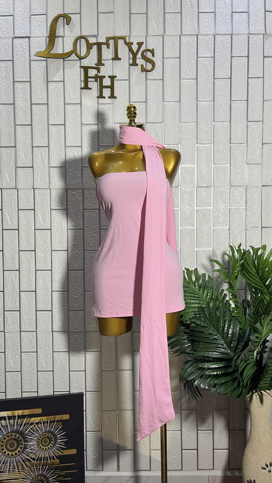 The BUBBLEGUM BLISS Scarf Tube Dress