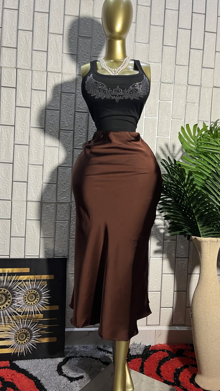 Satin skirt 1