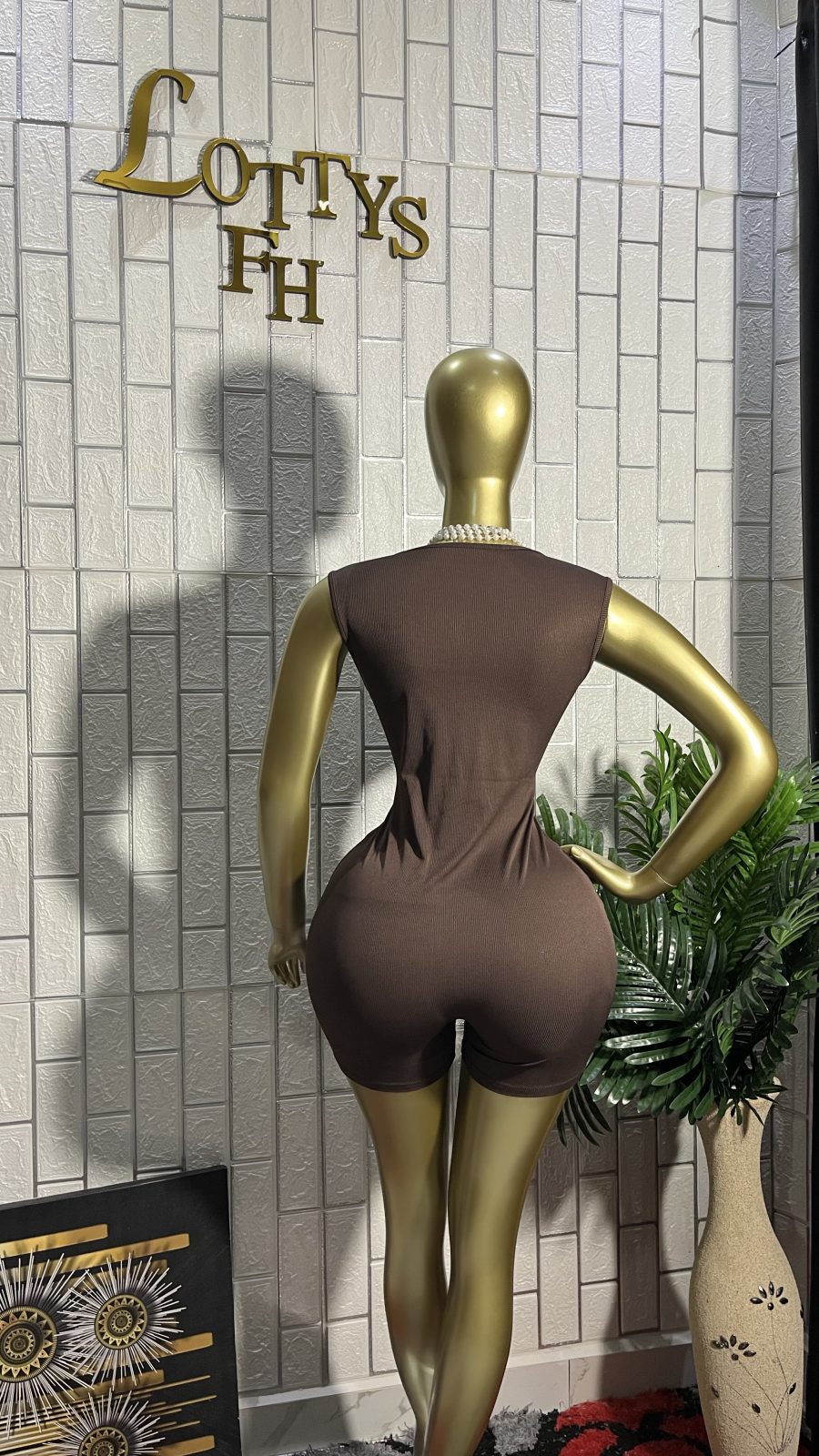 The MOCHA BADDIE Square Neck  Romper