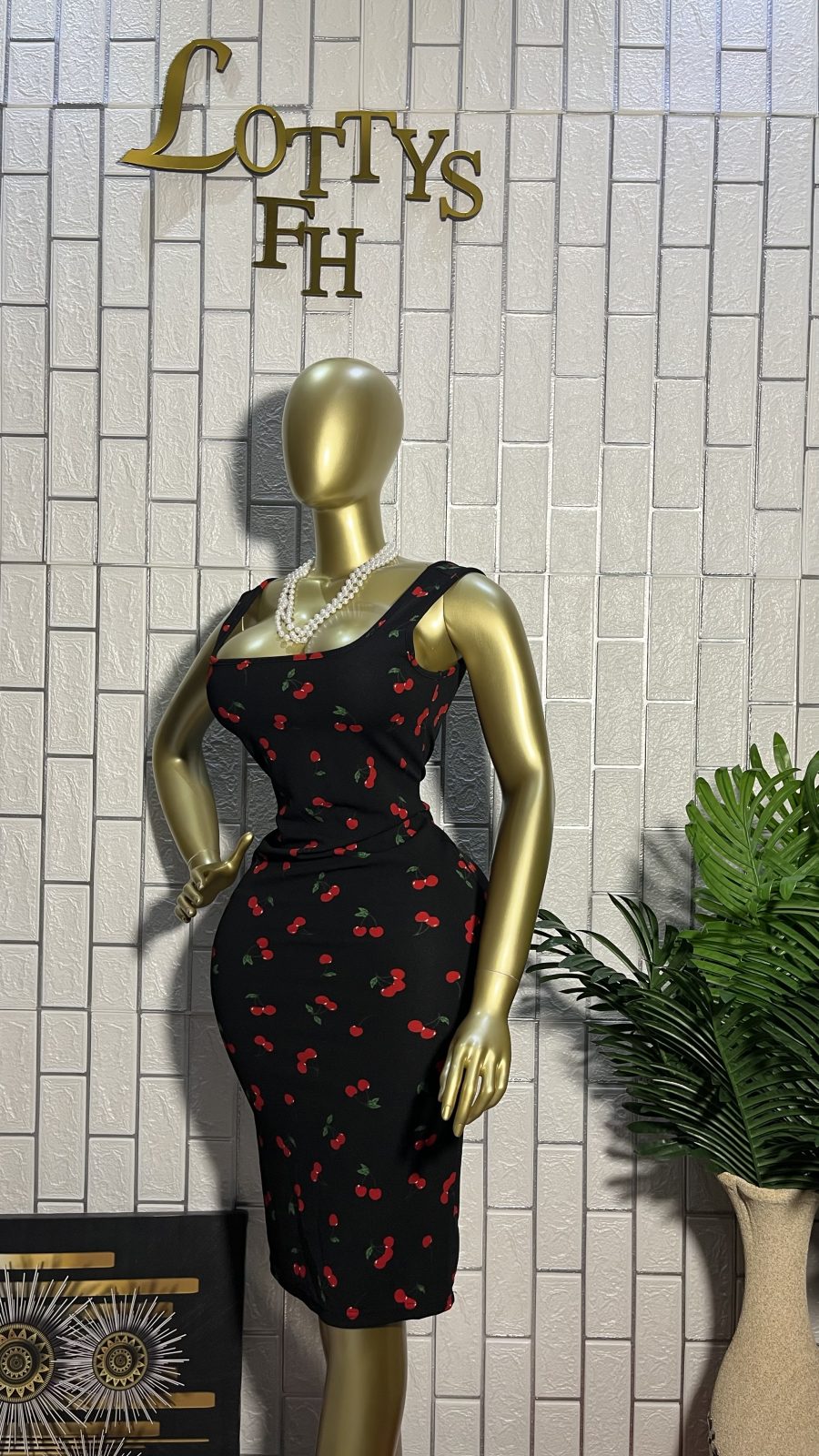 The CHERRY POP Sweetheart Midi Dress