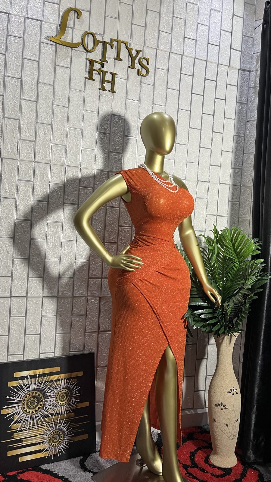 The SUNSET SPARKLE One-Shoulder Dress