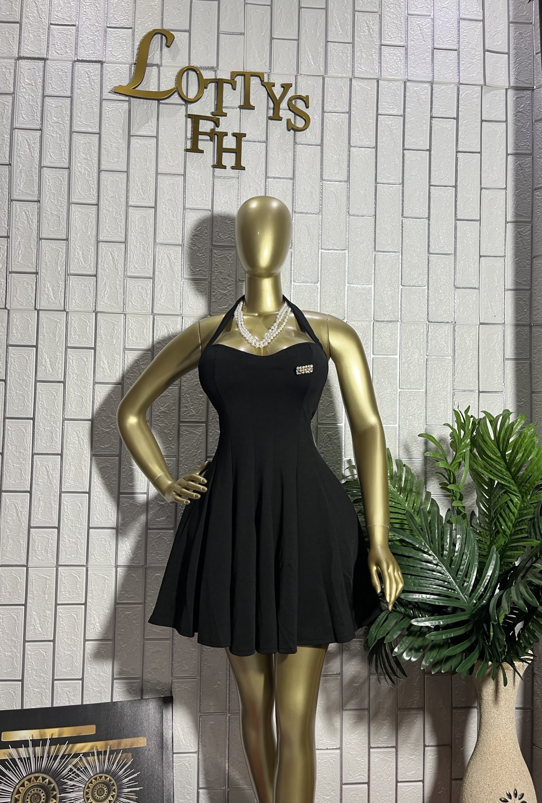 Black Sweetheart Skater Dress