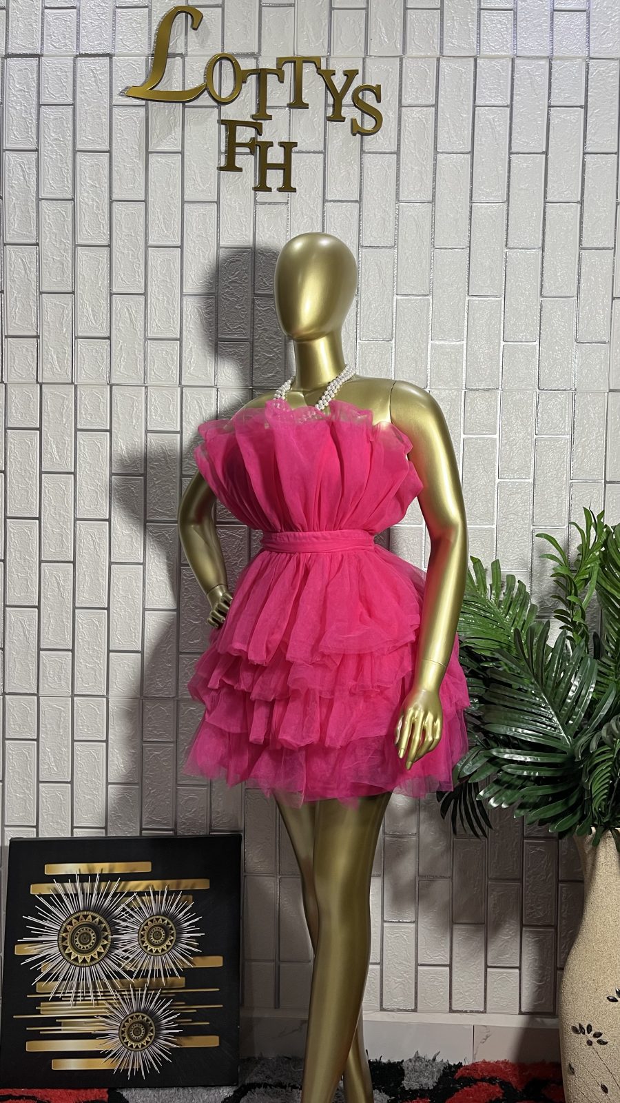 The PINK PUFF Princess Ruffle  Dress