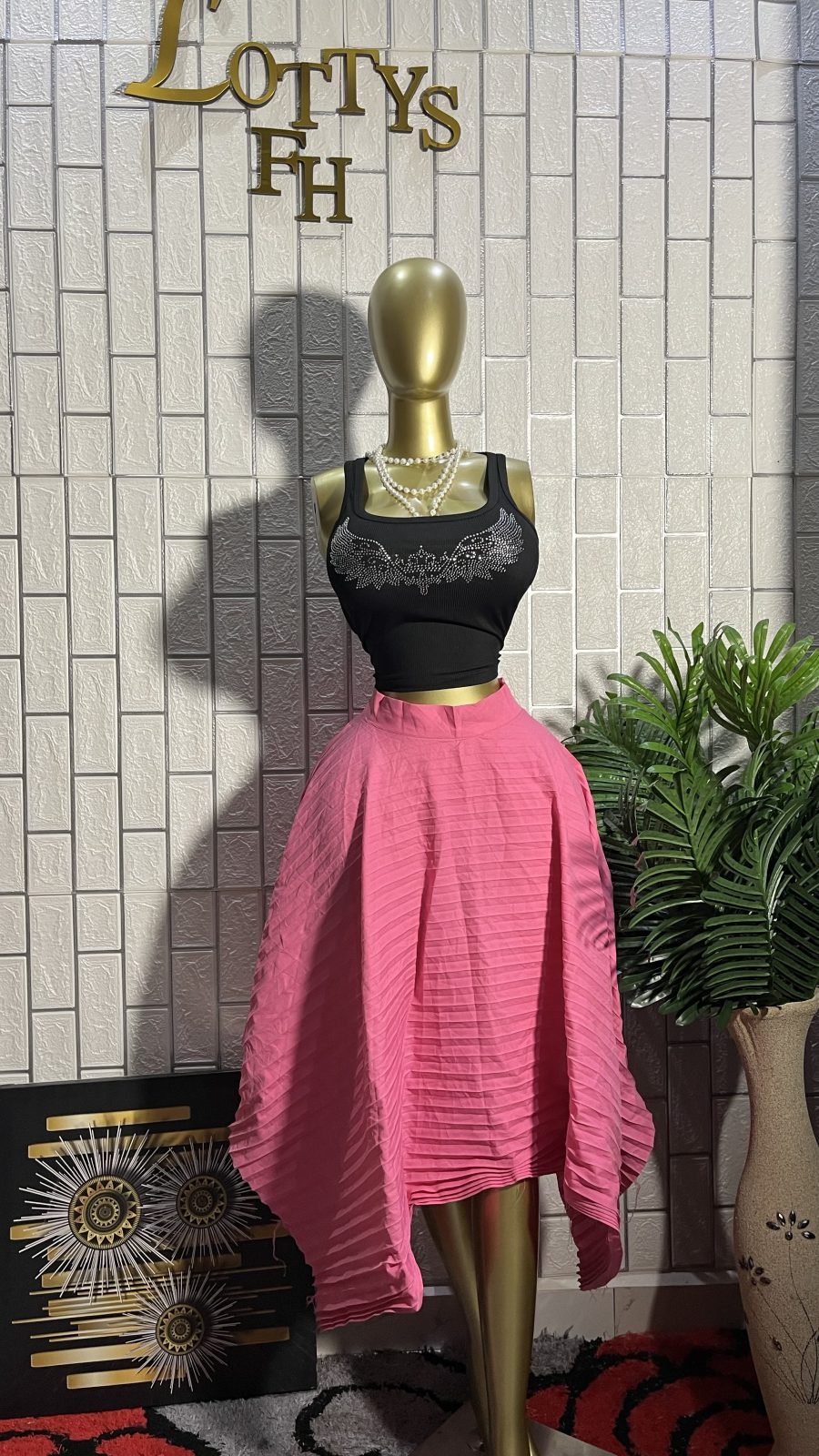 The PINK PRINCESS Pleated Skirt