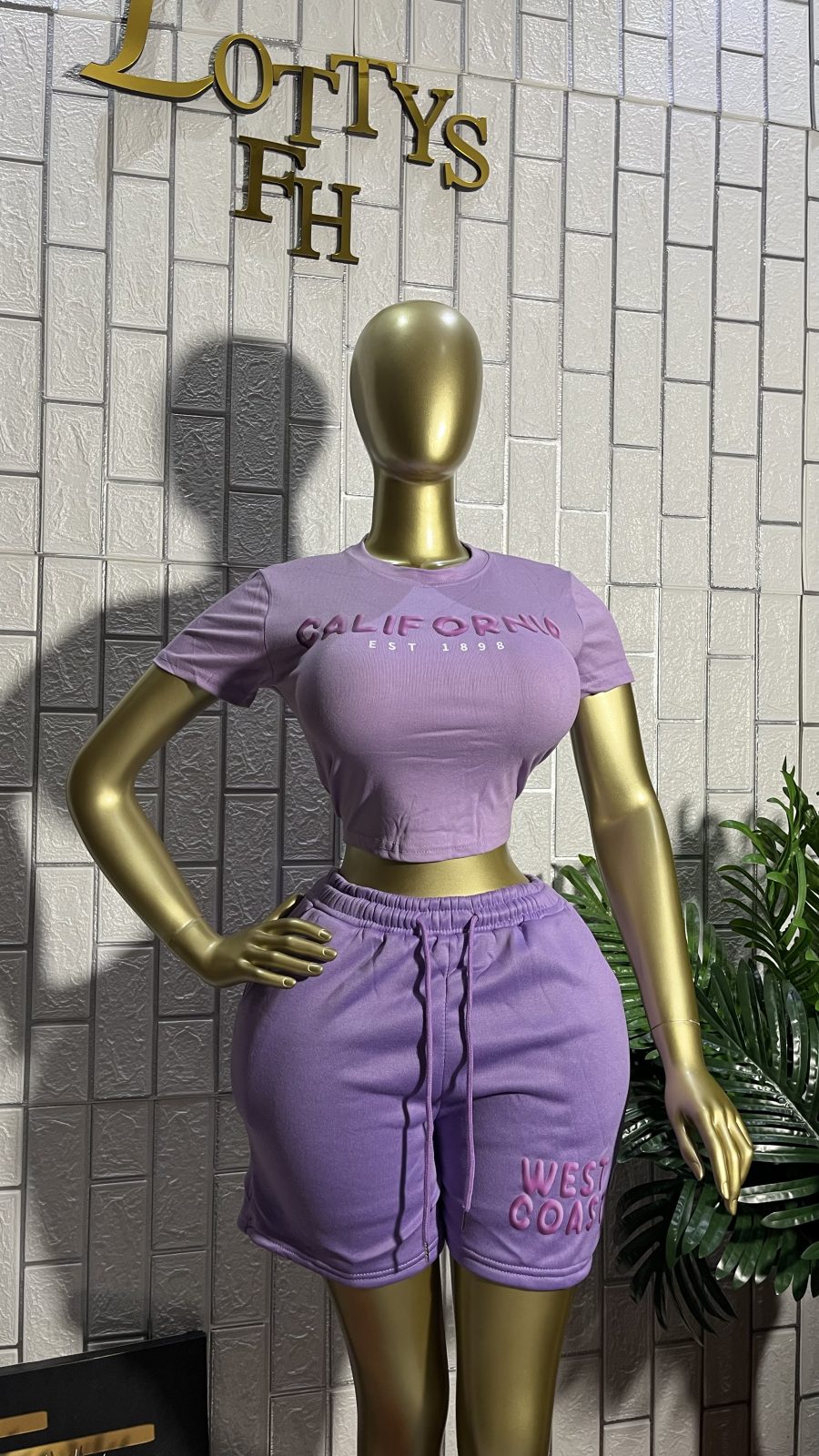 The CALI BABE West Coast Shorts Set - Lilac